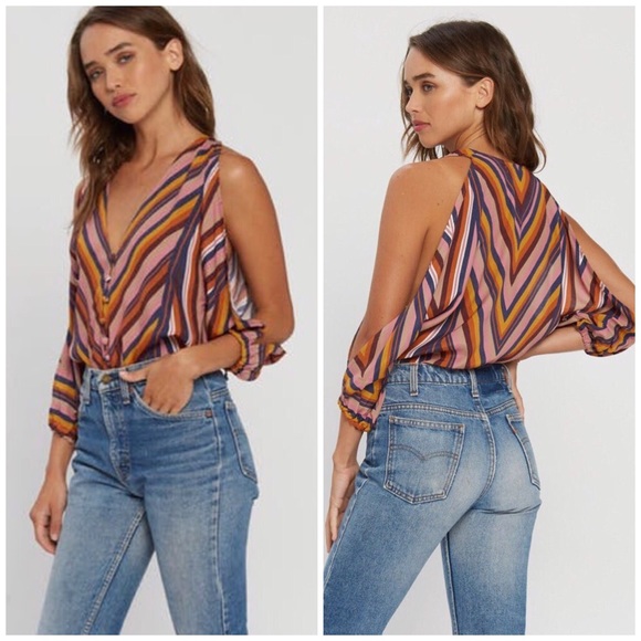 Flynn Skye Tops - Flynn Skye Vera Blouse In Ziggy NWT